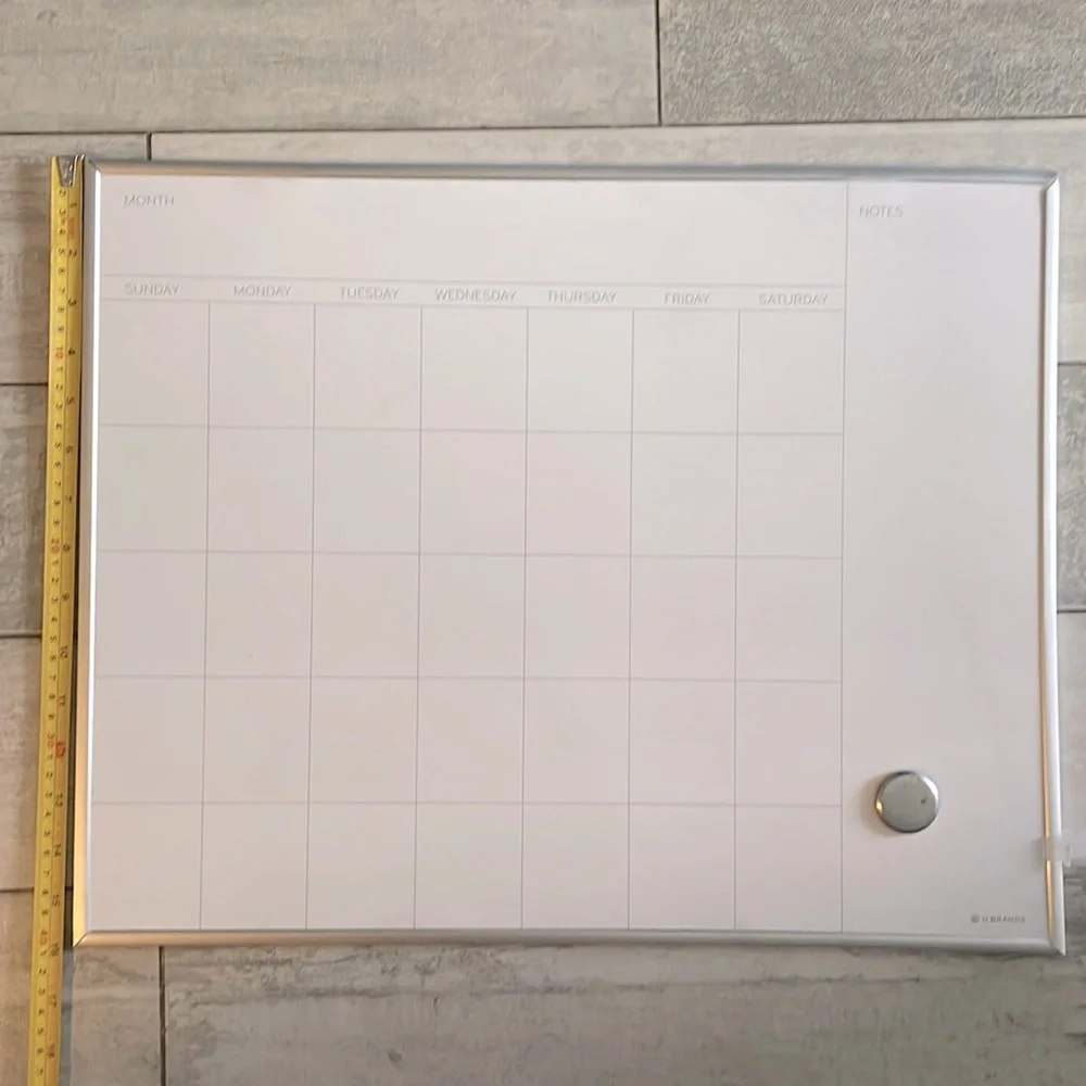 White Board Month Planner With notes Wall Mount Month Writing Water Marker Board